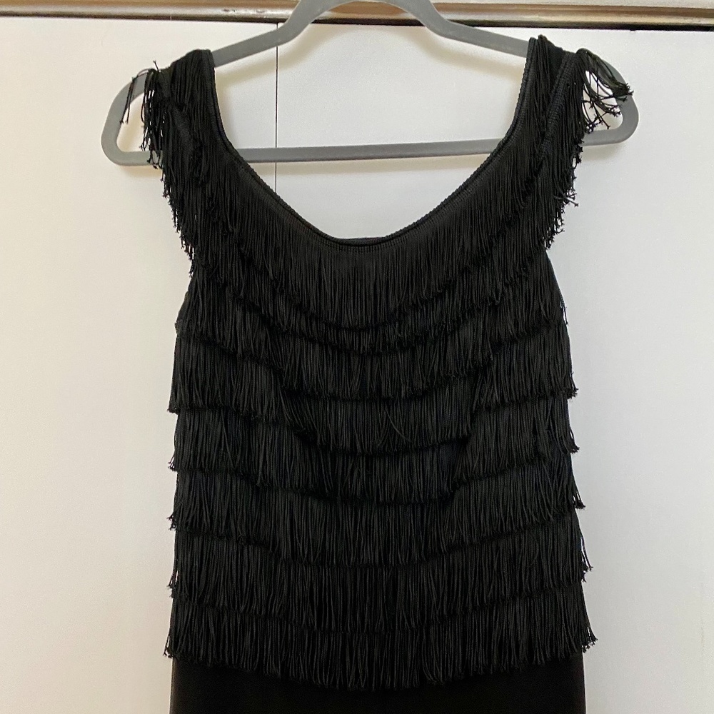 Black Fringe Jumpsuit
